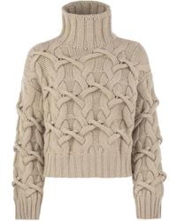 Brunello Cucinelli - High Neck Knitted Jumper - Lyst