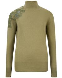 Ermanno Scervino - Lace-Appliqué Roll-Neck Sweater - Lyst