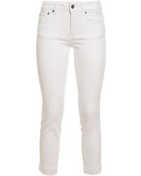 Dondup - Mid-Rise Slim-Fit Cropped Jeans - Lyst