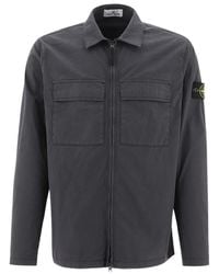 Stone Island - Logo-Patch Sleeve Shirt - Lyst