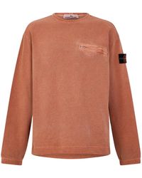 Stone Island - Round-Neck Long-Sleeve Knitted Top - Lyst
