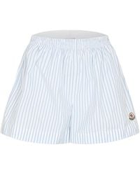 Moncler - Logo Striped Shorts - Lyst