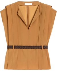 Max Mara - Mxmabete Belted V-Neck Top - Lyst