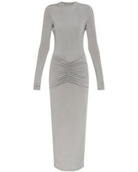 Balmain - Ruched Open-Back Maxi Dress - Lyst