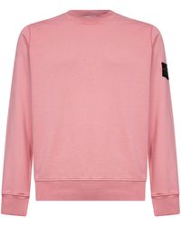 Stone Island - Logo Patch Crewneck Sweatshirt - Lyst