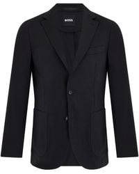 BOSS - Slim Fit Linen Blend Blazer - Lyst