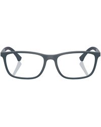 Emporio Armani - Rectangular Frame Glasses - Lyst