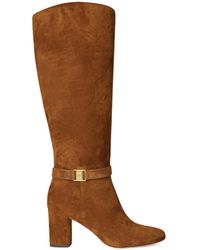 Ralph Lauren - Caramel Suede Knee-High Boots - Lyst