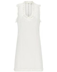 Ferragamo - Short Denim Dress - Lyst