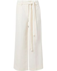 Proenza Schouler - Maggi Belted Pleated Wide-Leg Pants - Lyst