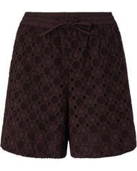 Pinko - Drawstring Embroidered Shorts - Lyst