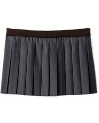 Miu Miu - Pleated Pinstripe Miniskirt - Lyst