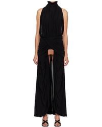 Jean Paul Gaultier - Draped Logo-Patch Maxi Dress - Lyst