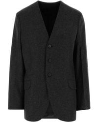 Jil Sander - Collarless Single-Breasted Blazer - Lyst