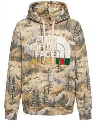 Gucci - X The North Face Logo-Print Cotton Hoodie - Lyst