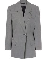 The Attico - Wool And Cotton-Blend Blazer - Lyst