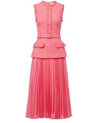 Rebecca Vallance - Montana Crêpe And Georgette Midi Dress - Lyst