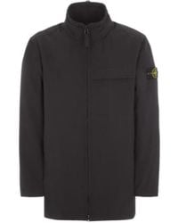 Stone Island - Logo-Patch Zip-Up Jacket - Lyst