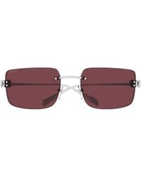 Gucci - Eyewear Rectangular Frame Sunglasses - Lyst