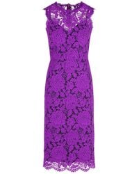 Dolce & Gabbana - 'Longuette' Stretch Lace Dress - Lyst
