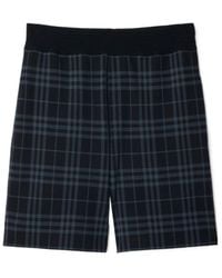 Burberry - Stretch-Cotton Check Shorts - Lyst