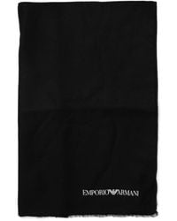 Emporio Armani - Logo-Detailed Scarf - Lyst