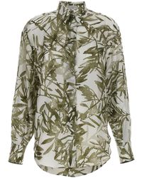 Brunello Cucinelli - Patterned Long-Sleeved Shirt - Lyst