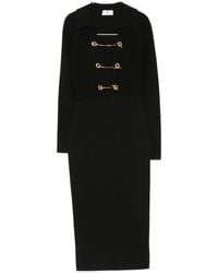 Elisabetta Franchi - Chain Detail Knitted Dress - Lyst