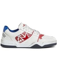 DSquared² - Lace-Up Low Top Panelled Sneakers - Lyst