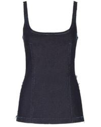 Marni - Sleeveless Denim Corset Top - Lyst