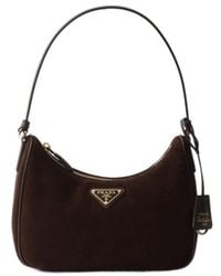 Prada - Re-Edition 2005 Suede Mini-Bag - Lyst