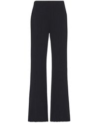 The Row - Ribbed Cashmere Trousers - Lyst