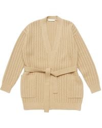 Max Mara - Balzac Belted Long-Sleeved Cardigan - Lyst