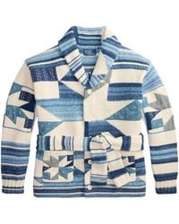 Polo Ralph Lauren - Patchwork Belted Cardigan - Lyst