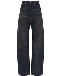 MM6 by Maison Margiela - High-Waist Wide-Leg Jeans - Lyst