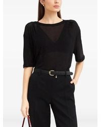 Victoria Beckham - Pleated Short-Sleeve Top - Lyst