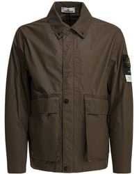 Stone Island - Logo Patch Buttoned Jacket - Lyst