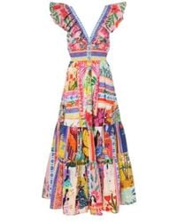 CAMILLA - Embellished Cutout Cotton Maxi Dress - Lyst