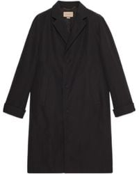 Gucci - Long Sleeved Single Breasted Poplin Coat - Lyst