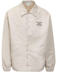 Drole de Monsieur - Drôle De Monsieur La Vest Slogan Lightweight Button-Up Jacket - Lyst