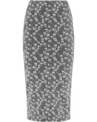 Fendi - Floral Motif Layered Effect Midi Skirt - Lyst
