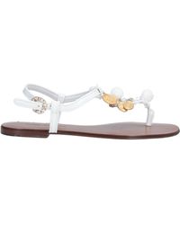 Dolce & Gabbana - Solid Color Flip Flops - Lyst