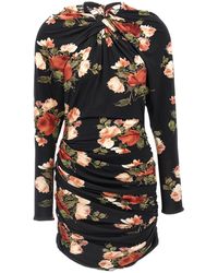 Magda Butrym - Floral-Printed Draped Mini Dress - Lyst