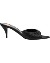 Saint Laurent - Satin Kitten-Heel Sandals - Lyst