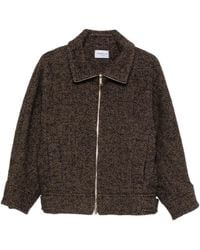 Marella - Herringbone Zip-Up Casual Jacket - Lyst