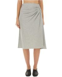 Dries Van Noten - Asymmetric Draped Midi Skirt - Lyst