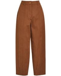 Moncler - Barrel-Leg Stretch-Cotton Trousers - Lyst