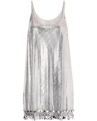 Rabanne - Bead-Embellished Chainmail Mini Dress - Lyst