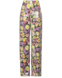Max Mara - Floral Print Long Trousers - Lyst