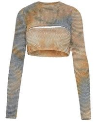 Off-White c/o Virgil Abloh - Double Cut-Out Long-Sleeved Top - Lyst